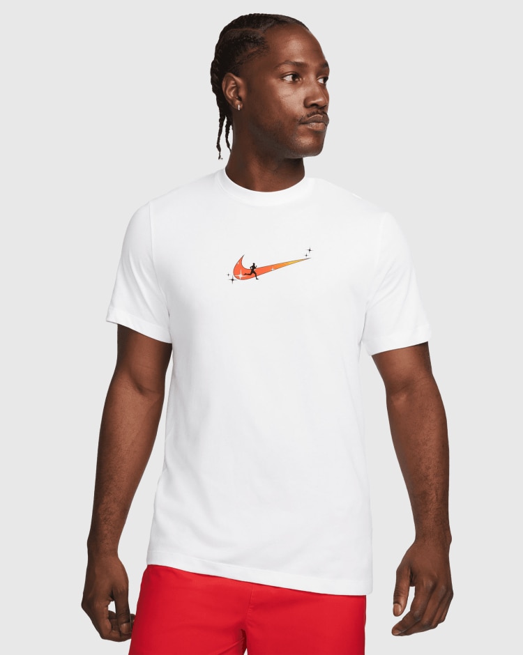 Nike T-Shirt Running Dri-FIT Bianco Uomo