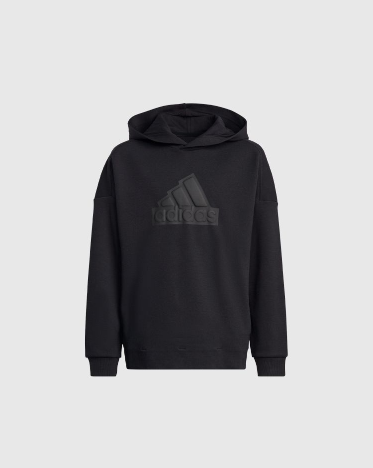 Adidas Felpa Con Cappuccio Future Icons Logo Nero Bambino