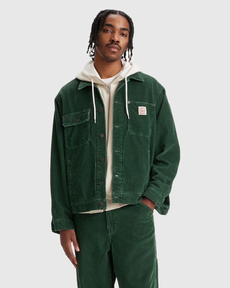 Giacca Trucker Sunrise Verde Uomo
