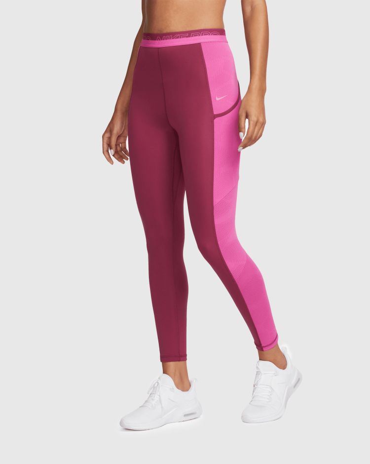 Nike Leggings Dri-FIT da training a 7/8 a vita alta con tasche Rosa Donna