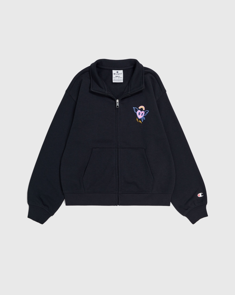 Champion Felpa Full-Zip Graffiti Nero Bambina