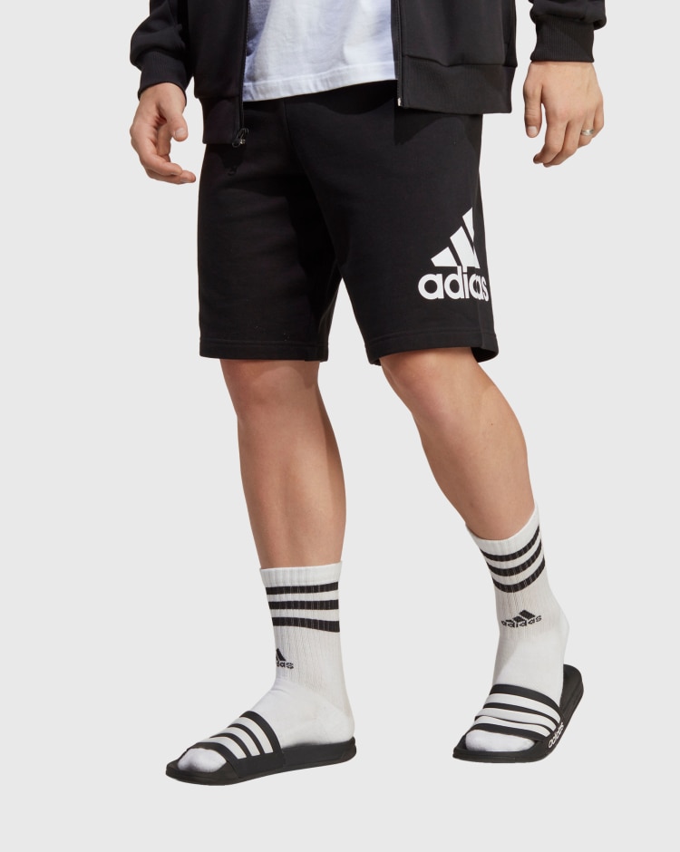 Adidas Short Essentials Big Logo French Terry Nero Uomo