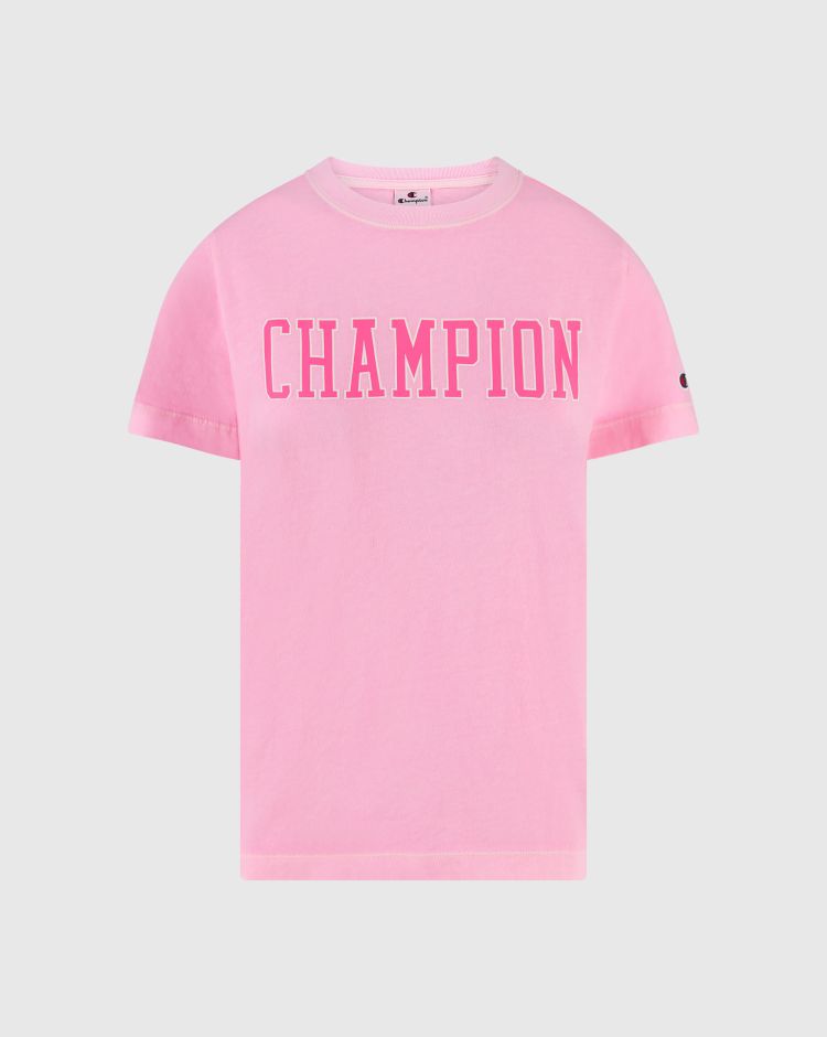 Champion T-shirt maxi stampa Rosa Donna