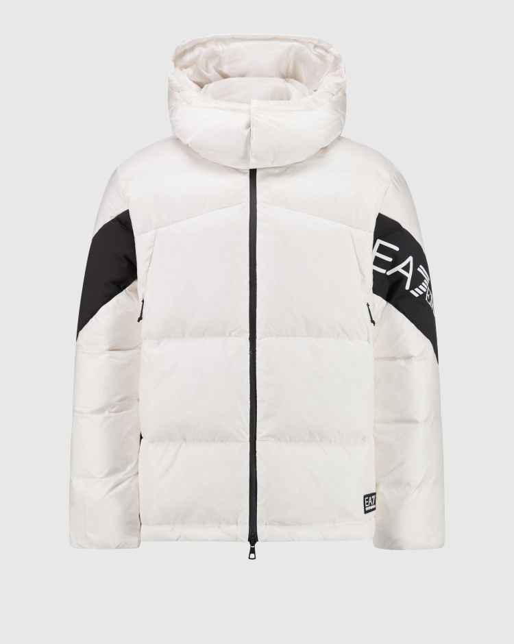 Giacca Mountain Down Log Logo Bianco Uomo