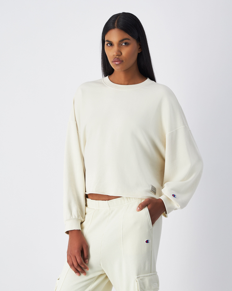 Felpa Girocollo Time Capsule Bianco Donna