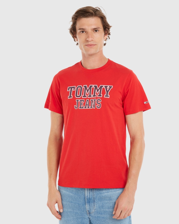 Tommy Hilfiger T-Shirt Essential Rosso Uomo