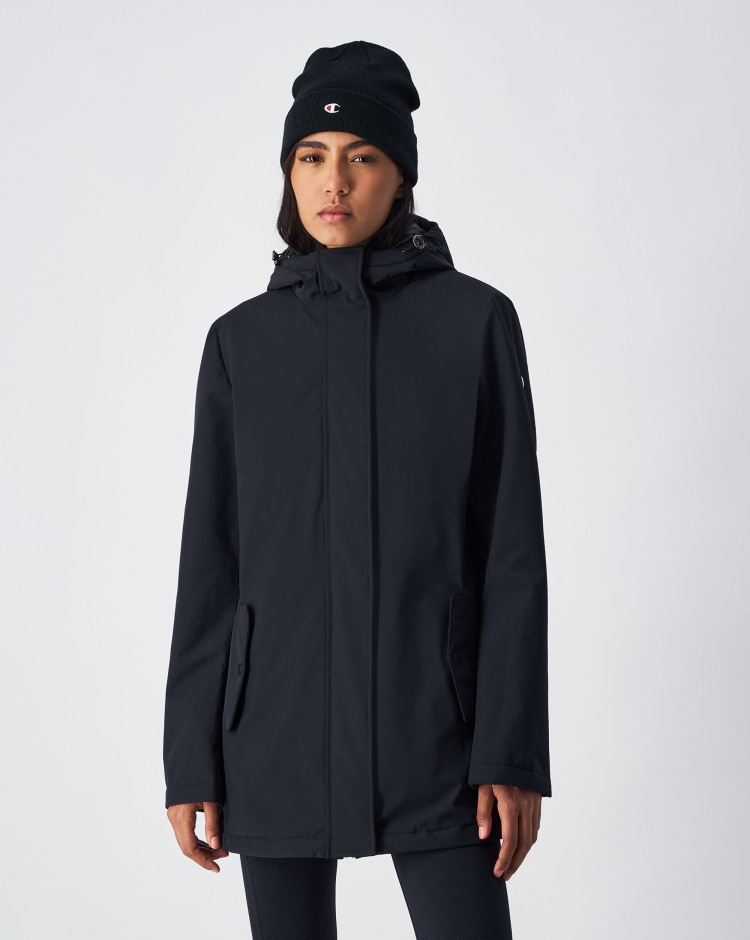 Giacca Con Cappuccio Outdoor Nero Donna