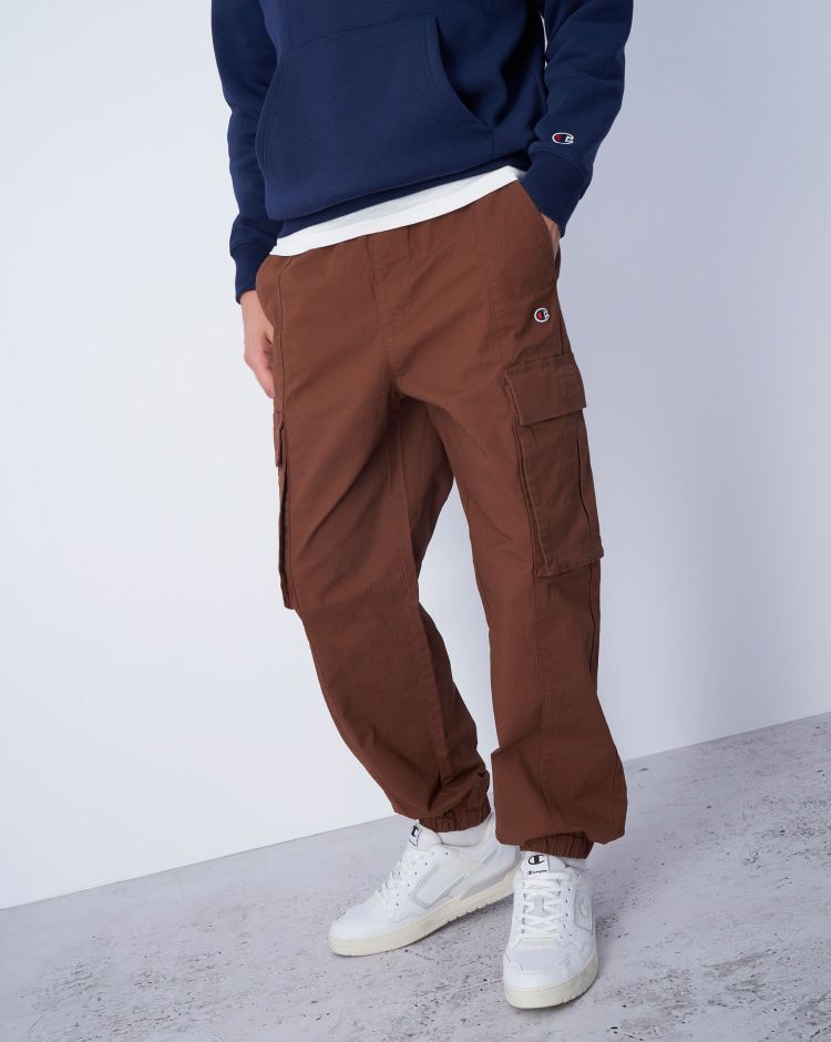 Champion Pantalone Cargo Custom Fit Con Polsino Marrone Uomo
