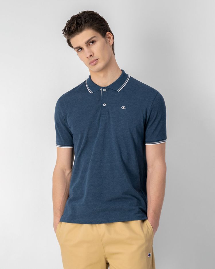 Champion Polo In Piqué Con C Logo Cotone  Grigio Uomo