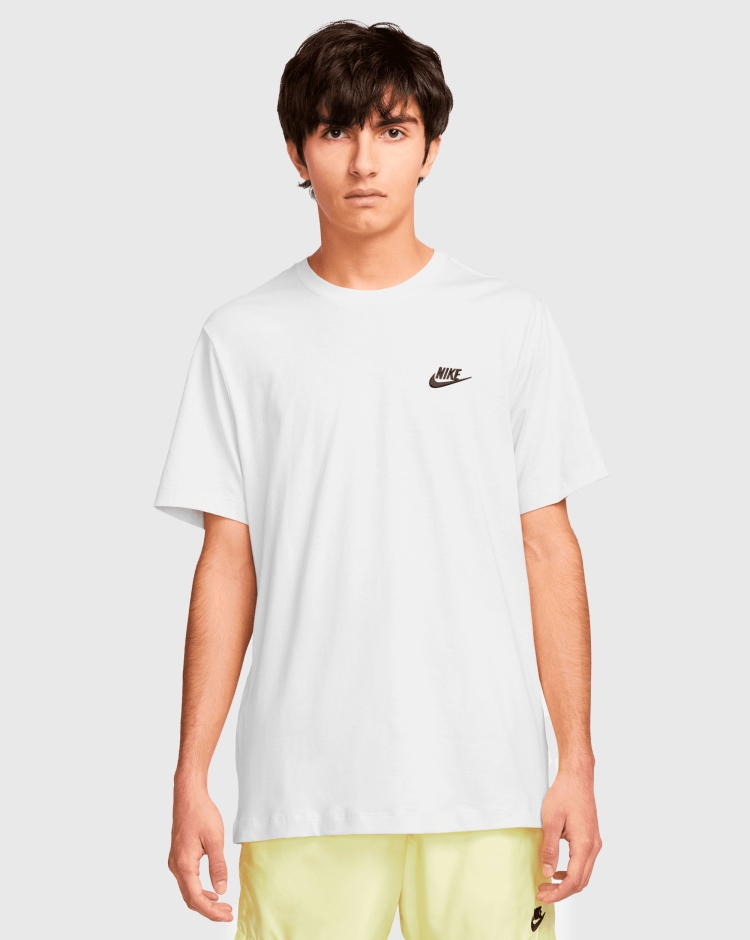 Nike T-Shirt Sportswear Club Bianco Uomo
