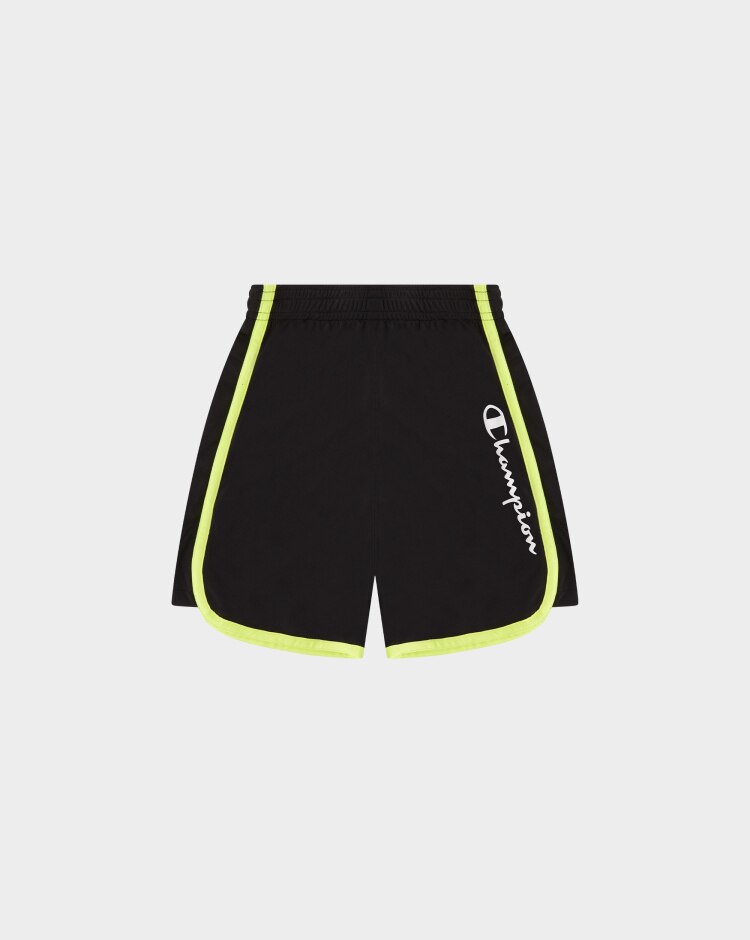 Champion Shorts Micromesh Big Logo Nero Bambino