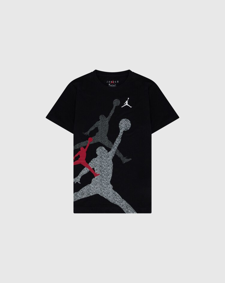 Nike Jordan T-Shirt Gradient Stacked Nero Bambino