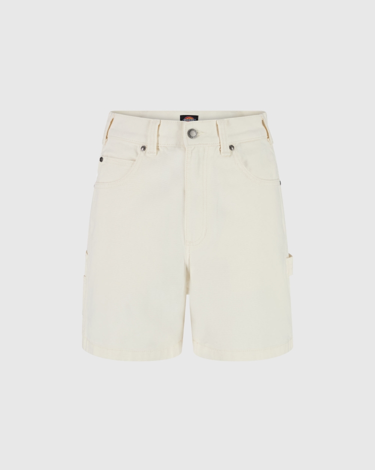 Dickies Pantaloncini Carpenter Duck Canvas Bianco Donna