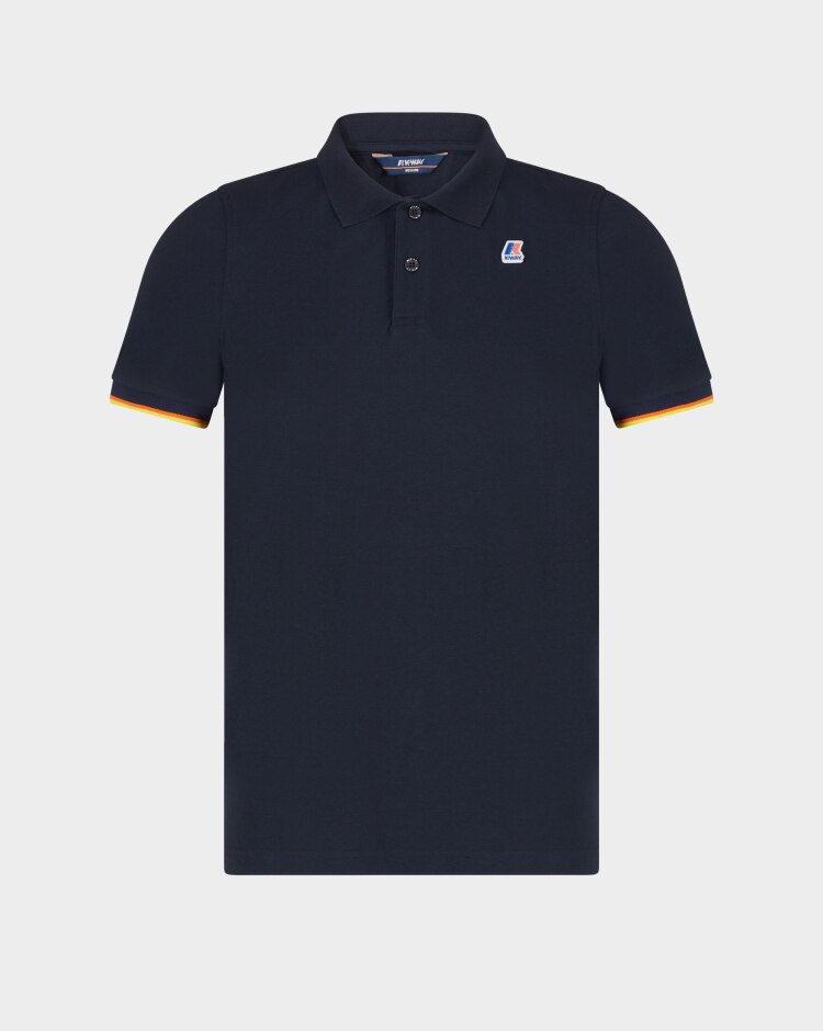 K-Way Polo Vincent Contrast Stretch Blue Depht Blu Uomo