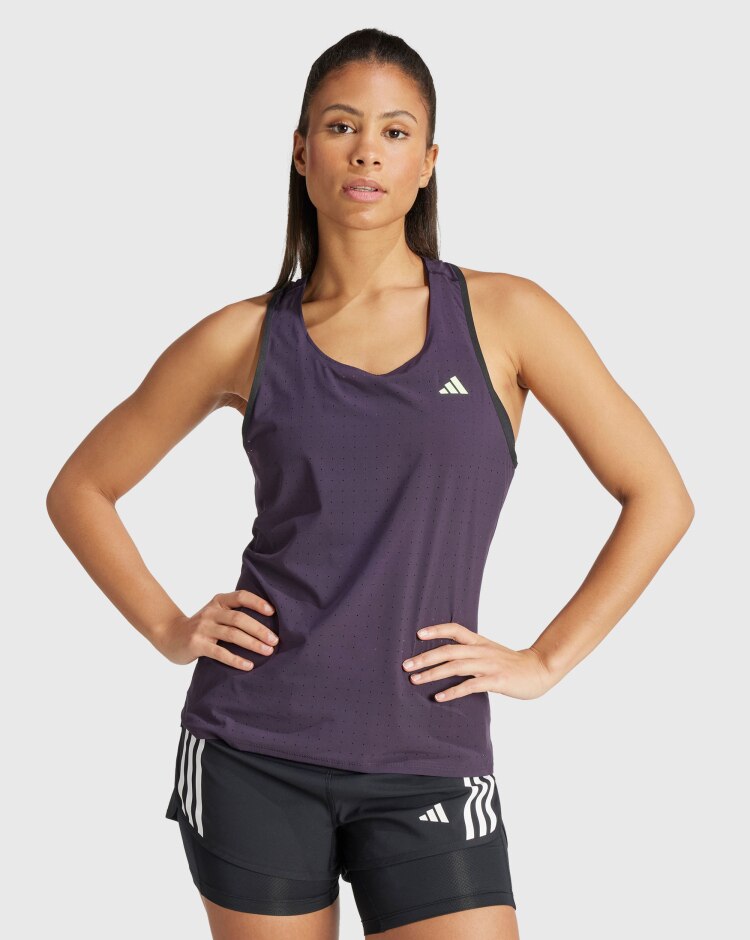 Adidas Canotta da Running Adizero Bianco Donna Bianco Game7Athletics