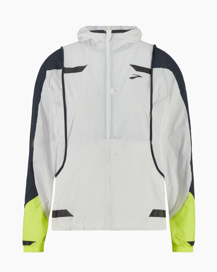 Brooks Run Visible Convertible Jacket Bianco Donna