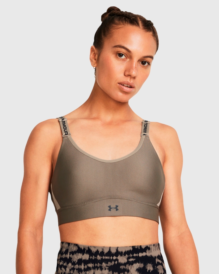 Under Armour Top Sportivo Infinity Mid Marrone Donna