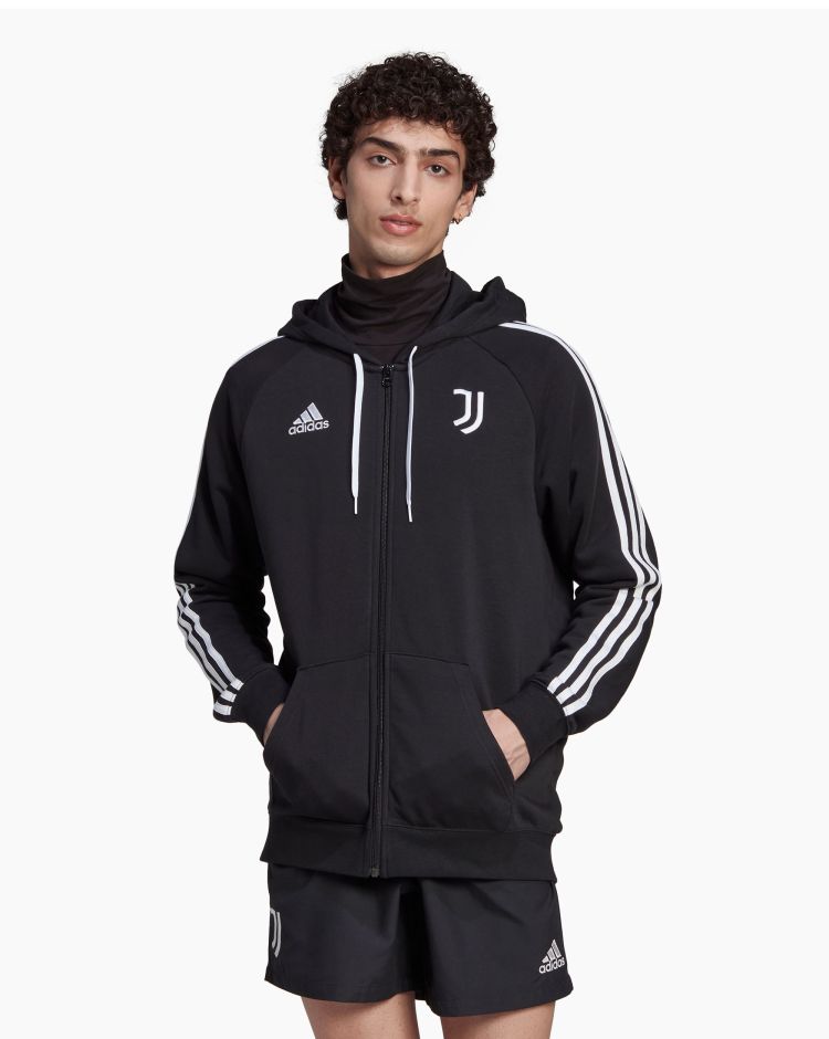 Adidas Felpa con cappuccio DNA Full-Zip Juventus Nero Uomo