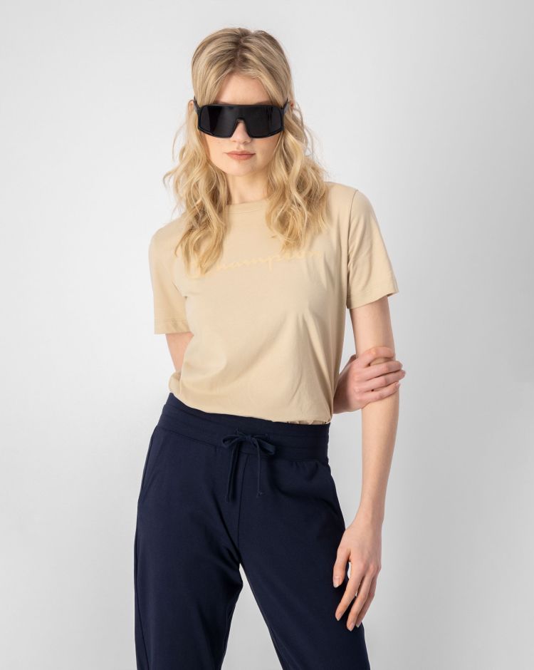 Champion T-Shirt Girocollo AC Marrone Donna