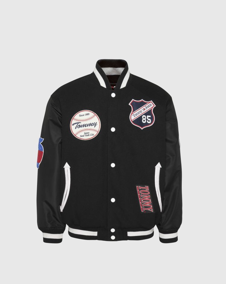 Tommy Hilfiger Giacca Letterman Nero Uomo