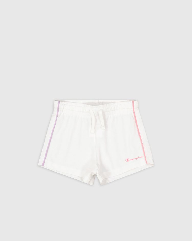 Champion Shorts con logo Bianco Bambina