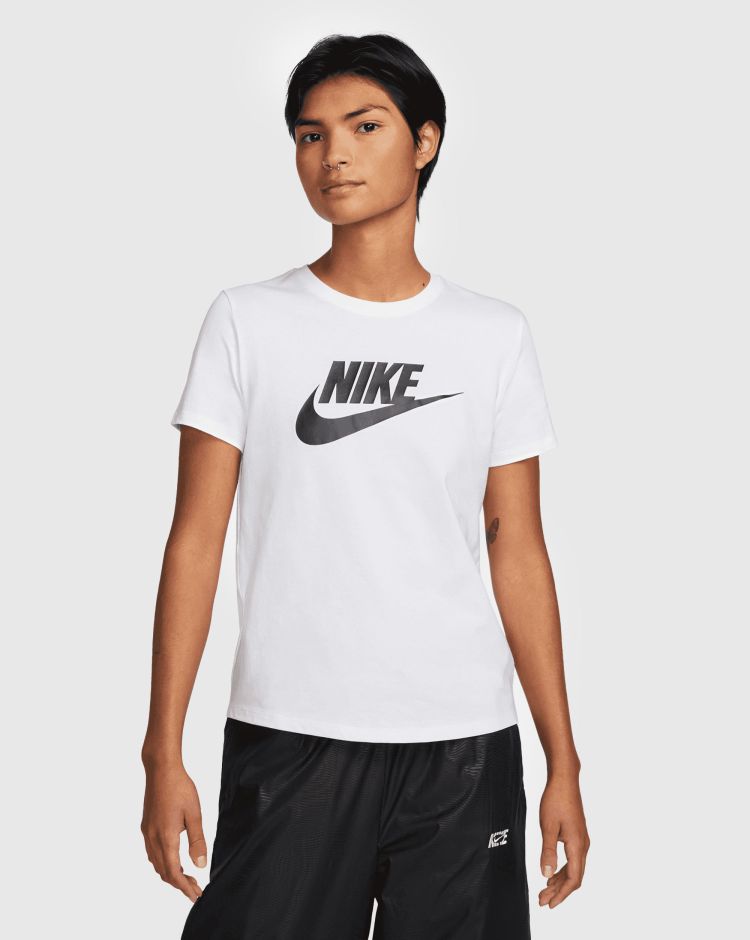 Nike T-Shirt Sportswear Essential Icon Futura Bianco Donna