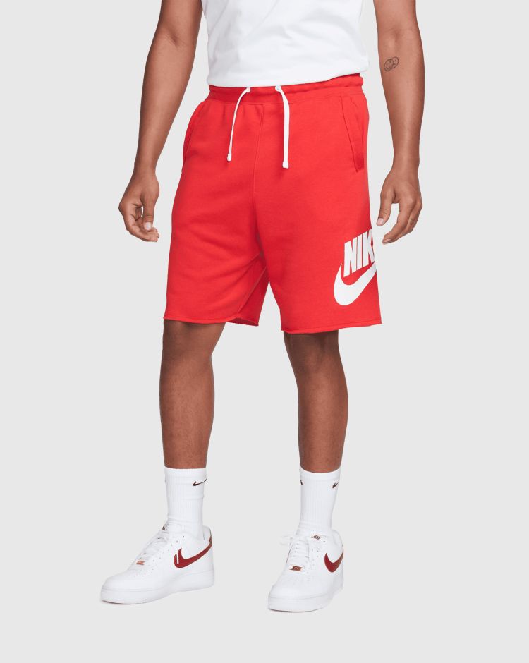 Nike Short Club Alumni In French Terry Rosso Uomo
