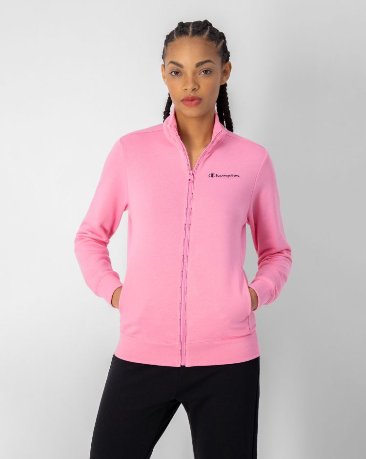 Champion Tuta Full Zip Con Logo Rosa Donna