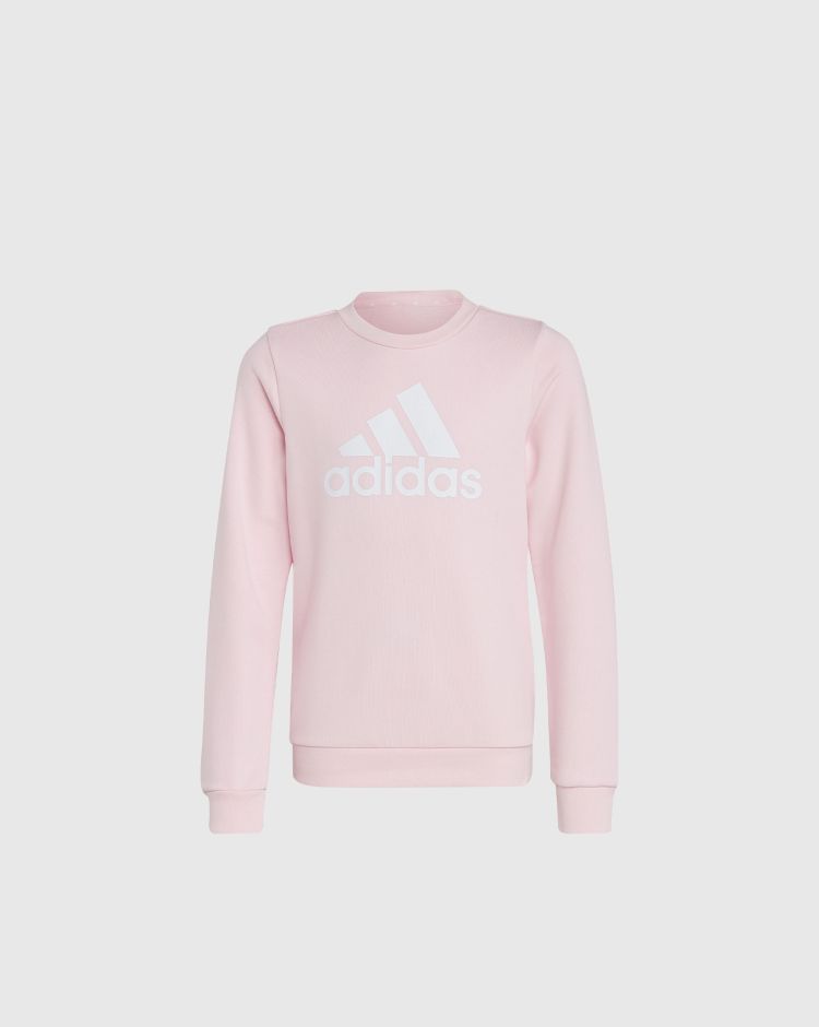 Adidas Felpa Essentials Big Logo Cotton Rosa Bambina