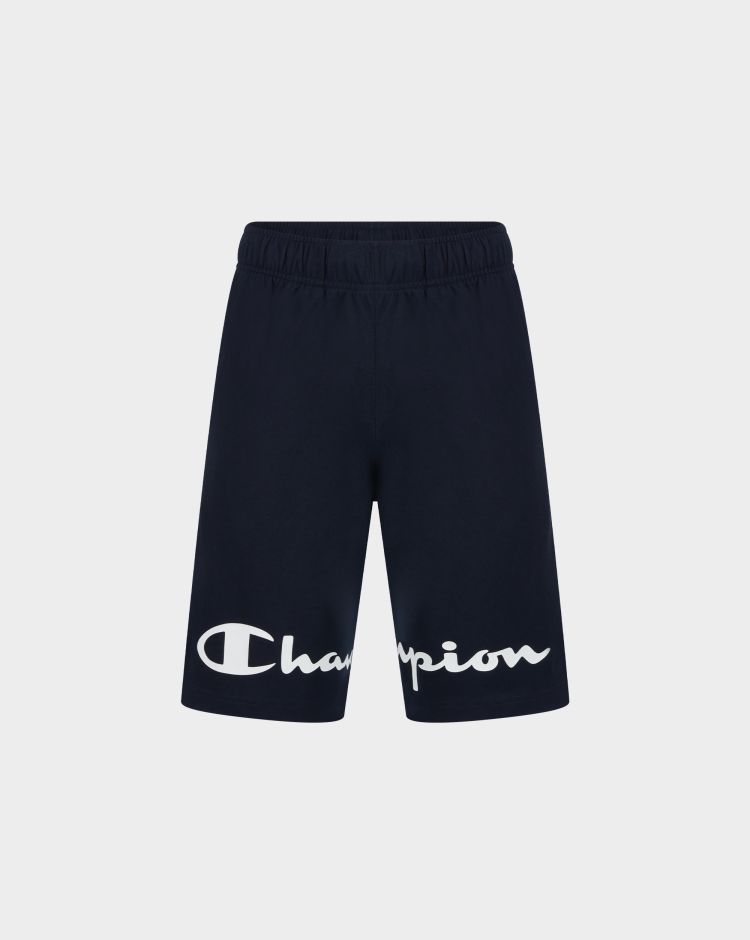 Champion Shorts Jersey Big Logo Orizzontale Blu Uomo