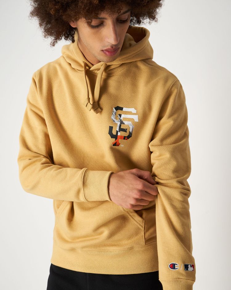 Champion Felpa Con Cappuccio Pesante MLB Marrone Uomo