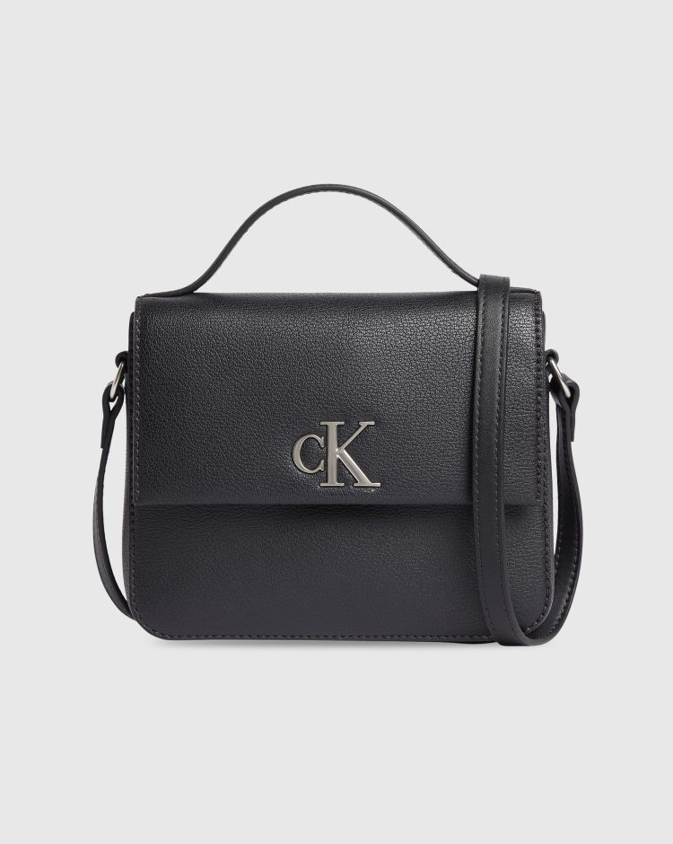 Calvin Klein Borsa Minimal Monogram Boxy Flap Nero Donna