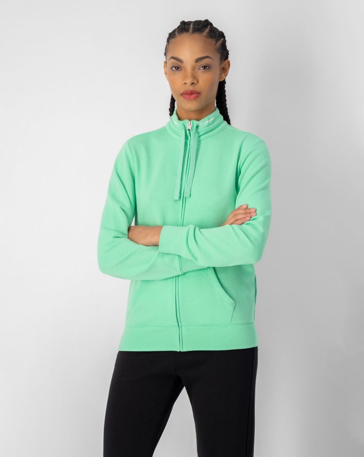 Champion Tuta Con Felpa Full Zip Verde Donna