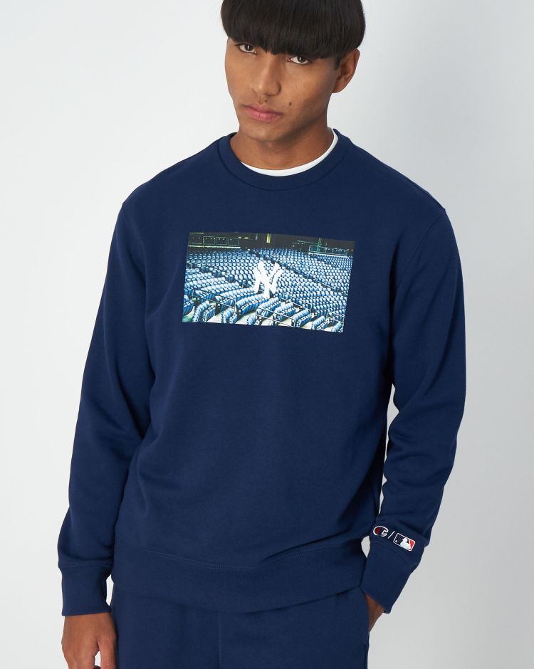 Champion Felpa Pesante MLB Blu Uomo