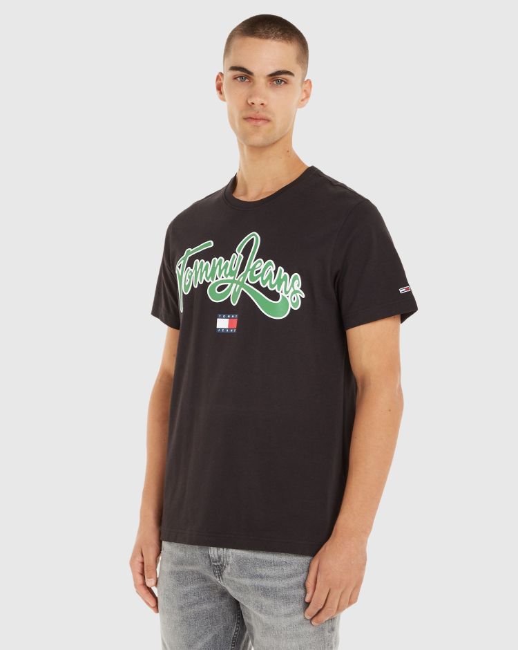 Tommy Hilfiger T-Shirt College Pop Nero Uomo