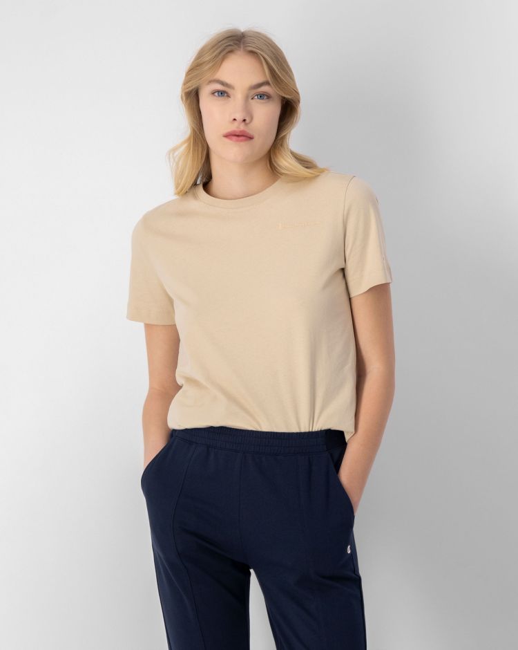 Champion T-Shirt Girocollo AC Marrone Donna
