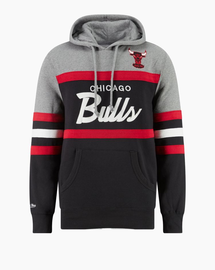 Mitchell&Ness Felpa Con Cappuccio Chicago Bulls NBA Headcoach Nero Uomo
