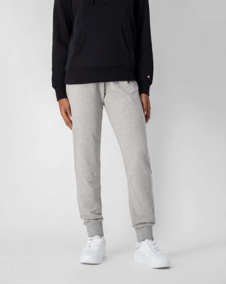 Champion Pantaloni Con Polsino A Coste Grigio Donna