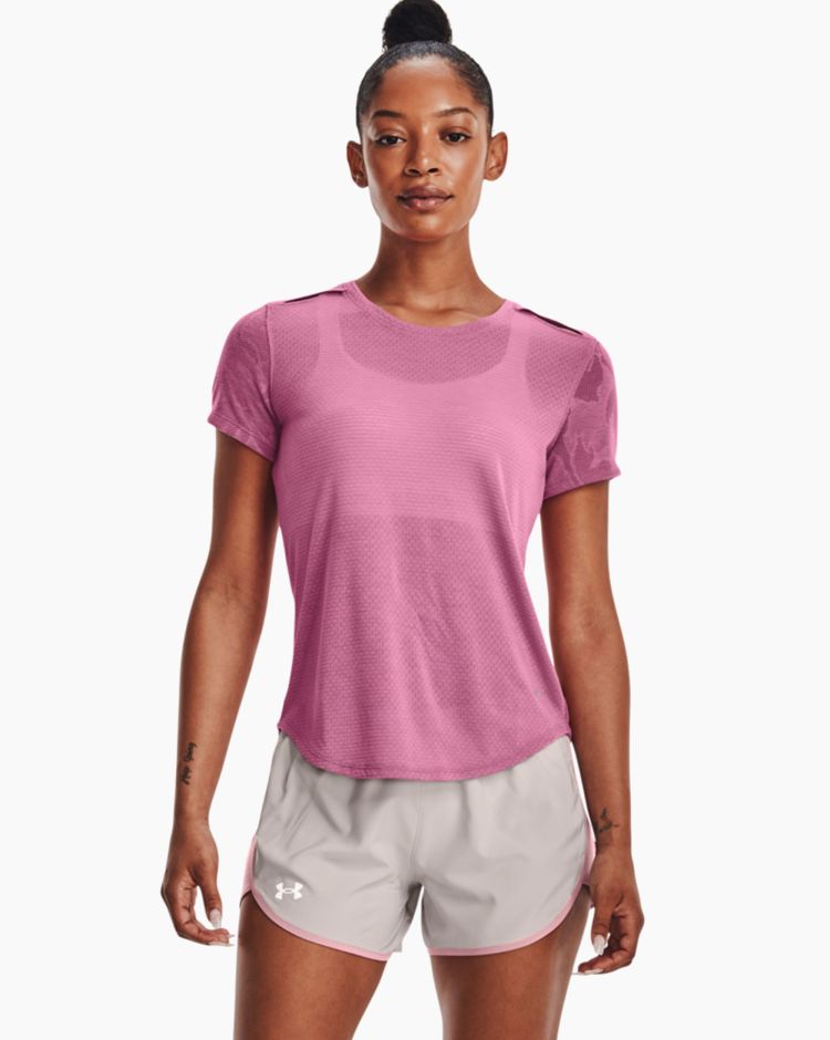 Under Armour T-Shirt Streaker Snowcloud Rosa Donna