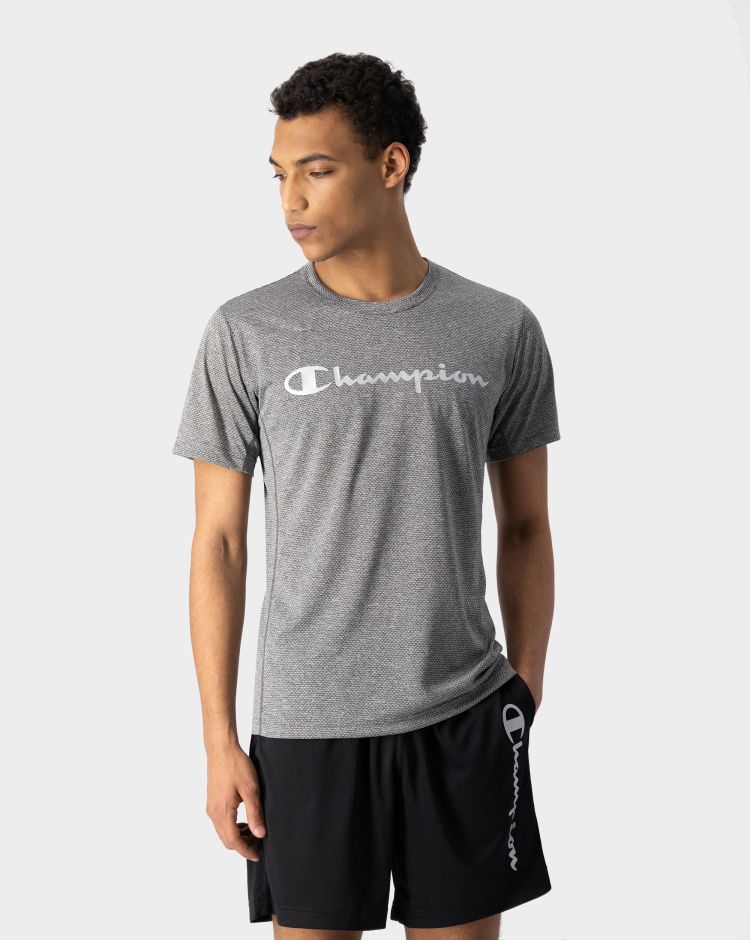 Champion Crewneck T-Shirt C-Sport Nero Uomo