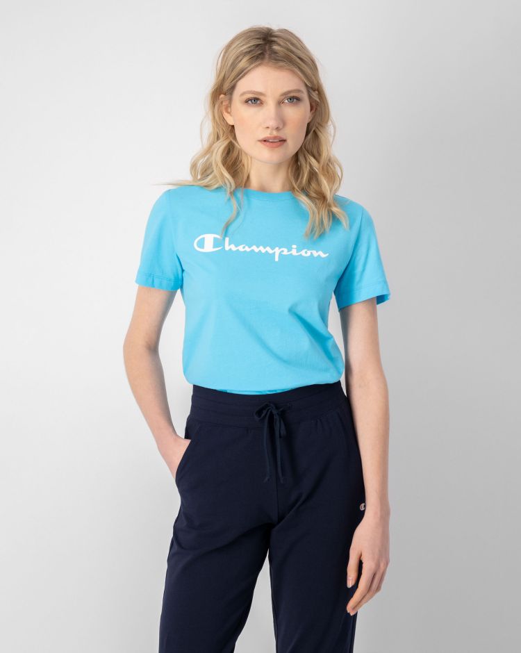Champion T-Shirt Girocollo AC Blu Donna