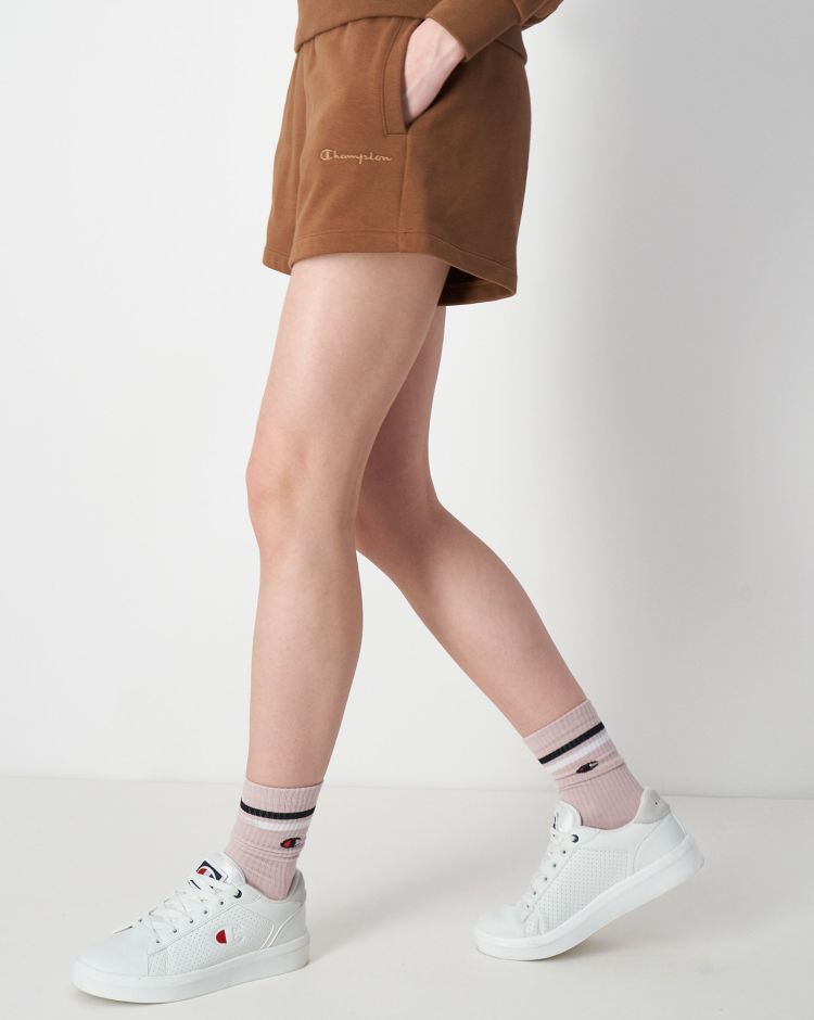 Champion Pantaloncini Eco-Friendly A Vita Alta Marrone Donna