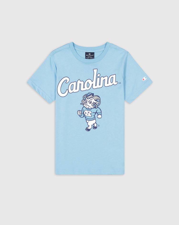 Champion T-shirt In Cotone Con Logo College Blu Bambino
