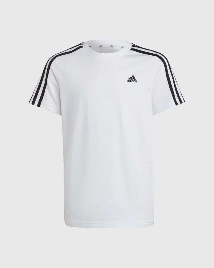 Adidas T-shirt Essentials 3-Stripes Cotton Bianco Bambino
