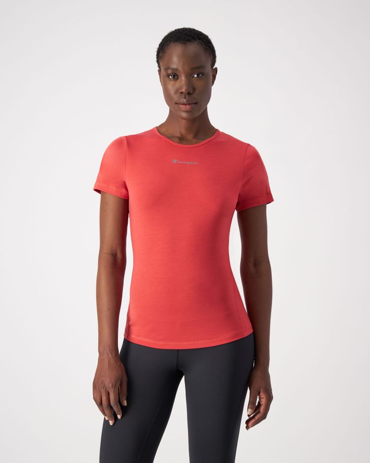 Champion Crewneck T-Shirt C-Tech Rosa Donna
