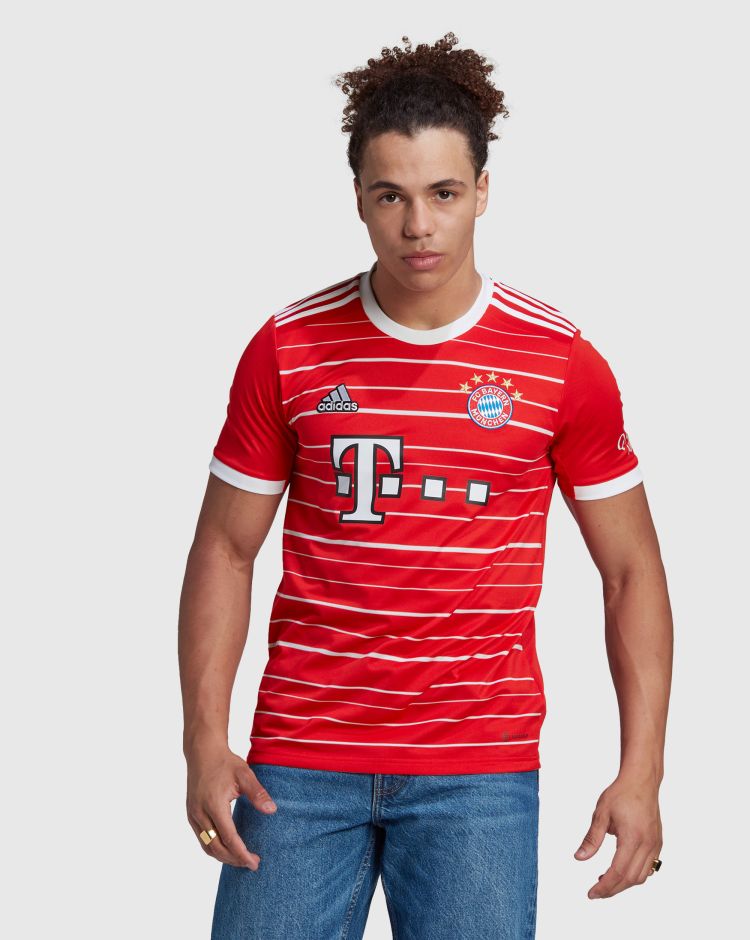 Adidas Bayern Monaco Home T-Shirt 2022/2023 Rosso Uomo