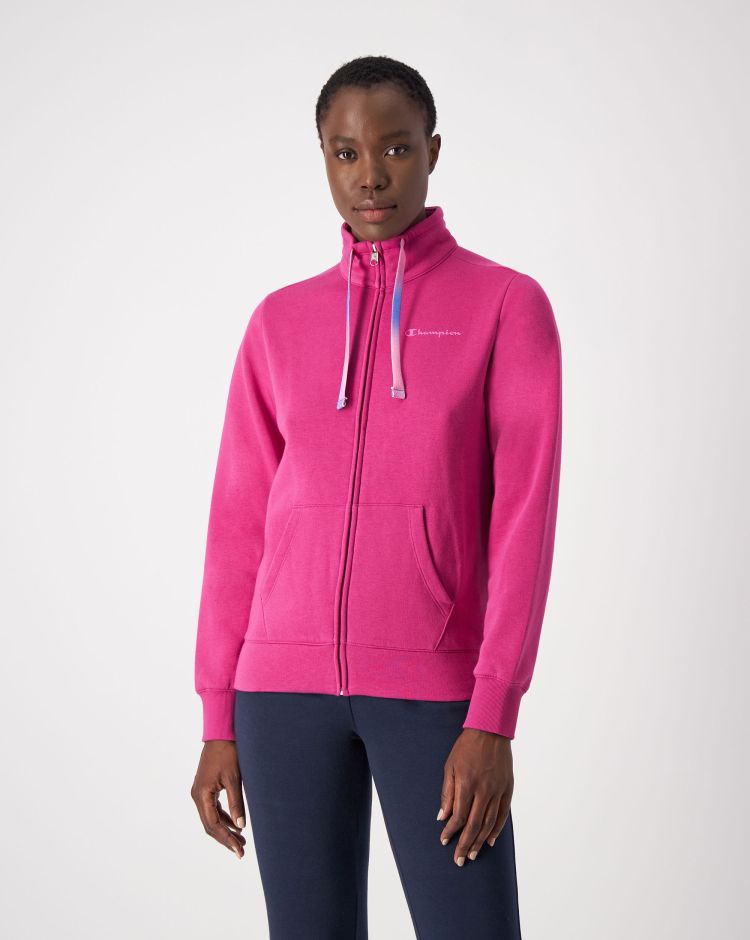 Champion Tuta Con Zip Ultraleggera Con Interno Felpato Rosa Donna
