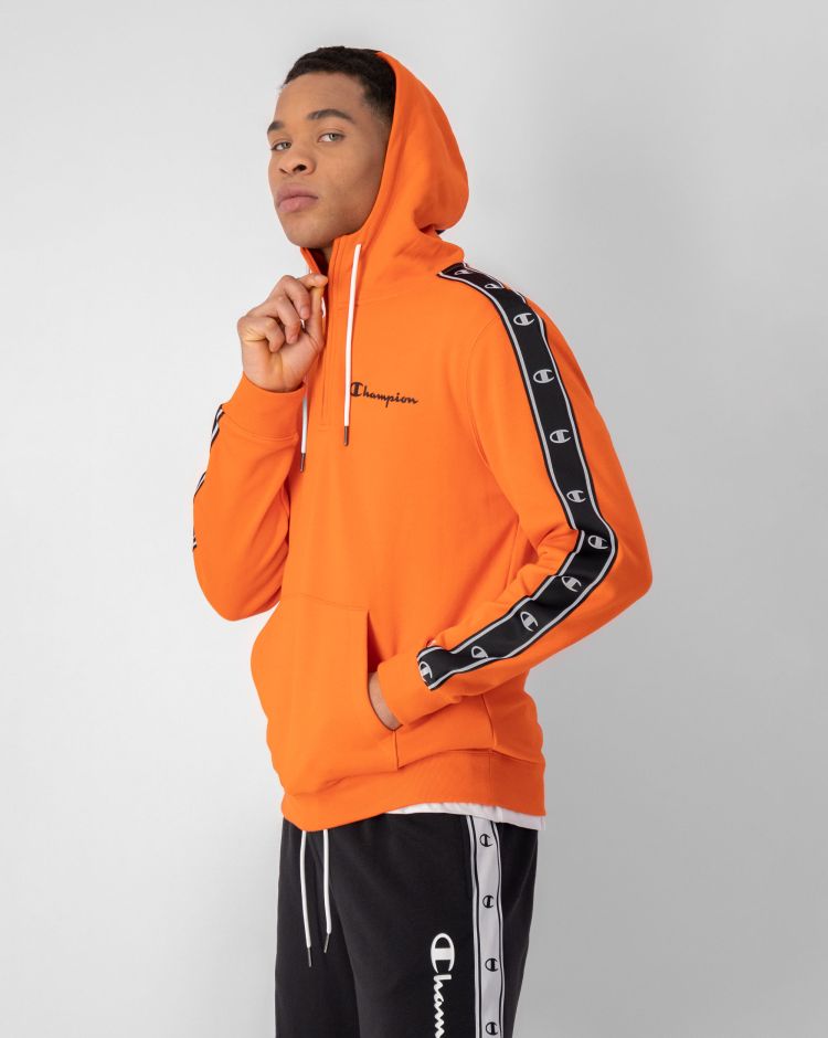 Champion Felpa Con Cappuccio E Cerniera Corta Rosso Uomo
