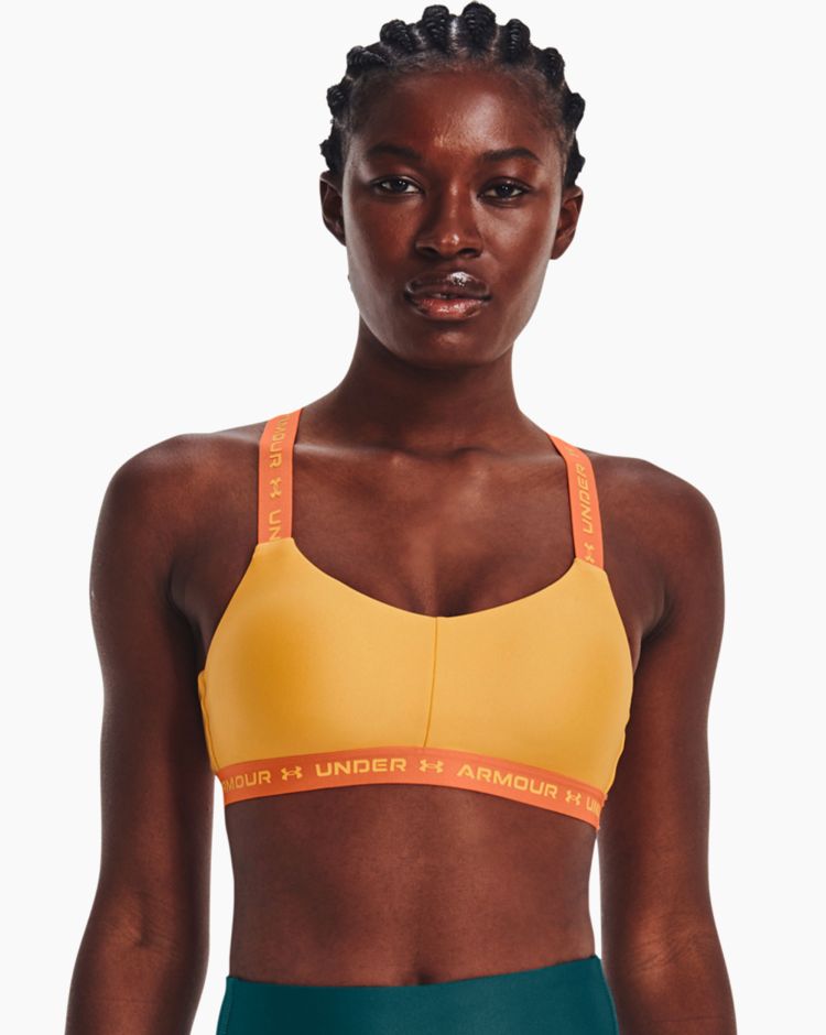 Under Armour Bra Crossback Low Giallo Donna