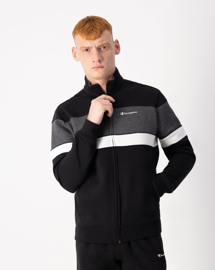 Champion Tuta Full Zip Nero Uomo